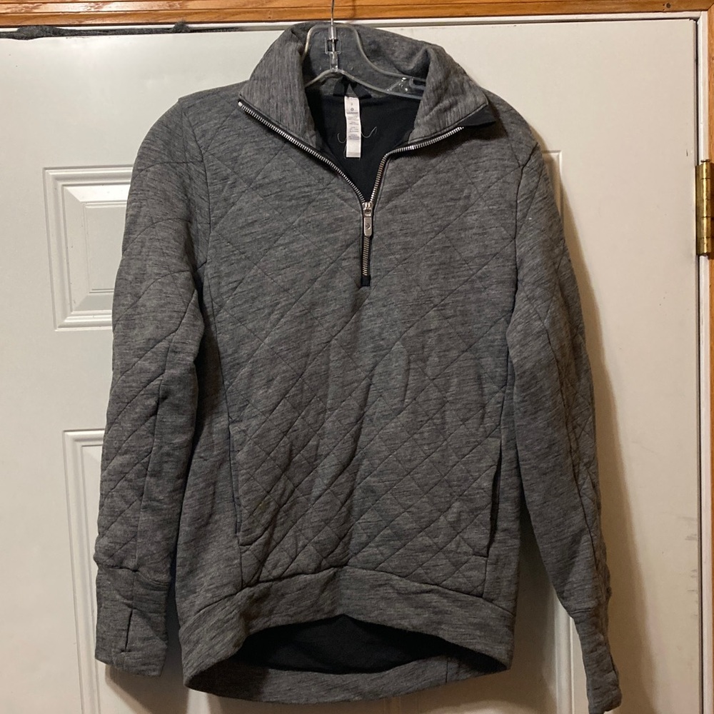 Lululemon‎ Gray Quilted Pullover Jacket 2